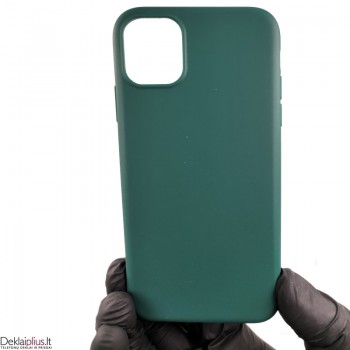 Silikoninis plonas dėklas 1.0 mm storio - žalias (Apple Iphone 11)